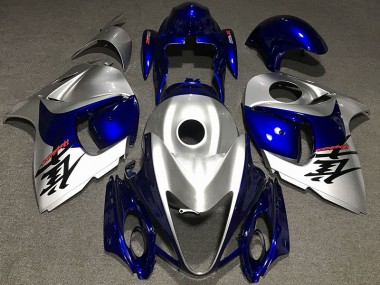 Argent Brillant & Bleu 08-20 GSXR 1300 Carénage