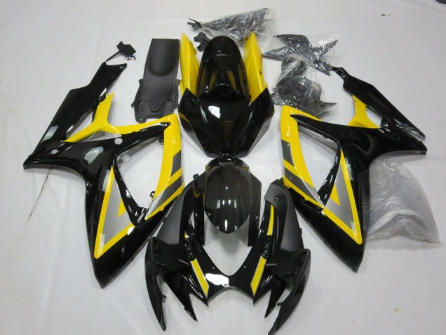 Argent & Noir Jaune 06-07 GSXR 600-750 Carénage