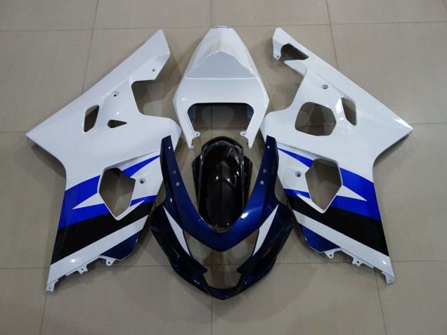 Blanc Brillant & Bleu Profond 04-05 GSXR 600-750 Carénage