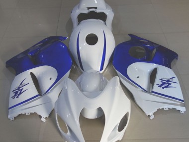 Blanc Brillant & Bleu Profond 97-07 GSXR 1300 Carénage