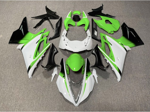 Blanc Brillant & Vert 13-16 Daytona 675 Carénage