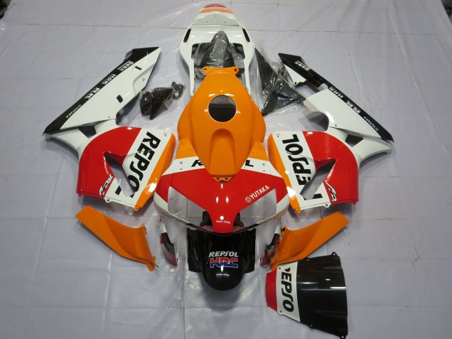 Blanc Orange Repsol 03-04 CBR600RR Carénage