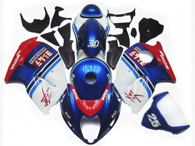 Logo Personnalisé Bleu & Blanc Motul 97-07 GSXR 1300 Carénage