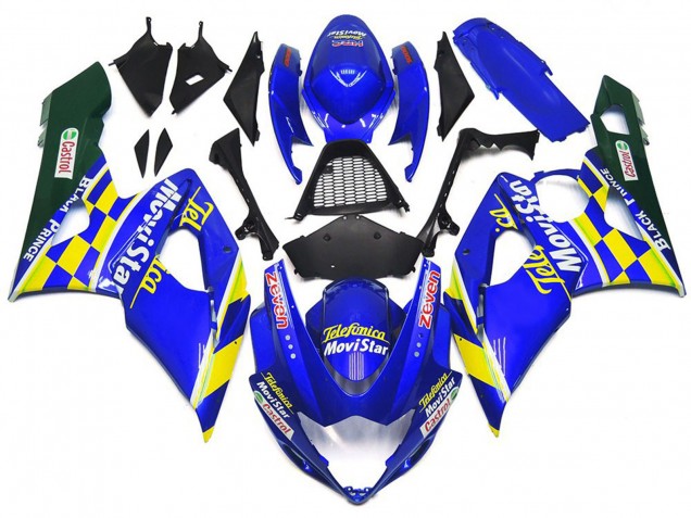 Movistar Chèque Bleu & Jaune 05-06 GSXR 1000 Carénage