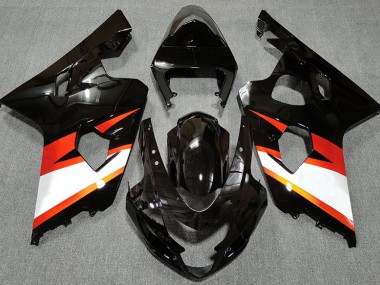 Noir Brillant & Orange 04-05 GSXR 600-750 Carénage