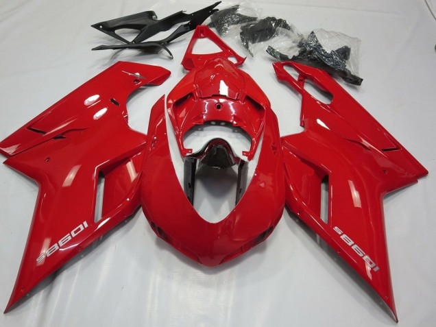 OEM Style Rouge Brillant 07-14 Ducati 848 1098 1198 Carénage