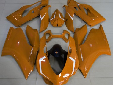 Orange Brillant & Blanc 11-14 Ducati 1199 Carénage