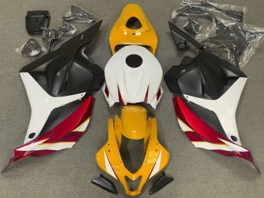 Rouge Brillant Blanc & Jaune 09-12 CBR600RR Carénage