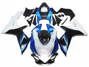 Style Bleu Clair & Blanc Brillant Avec Noir 11-24 GSXR 600-750 Carénage