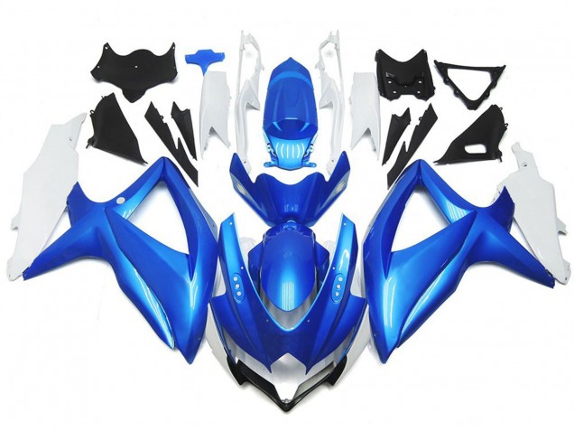 Style Personnalisé Bleu Clair & Blanc 08-10 GSXR 600-750 Carénage