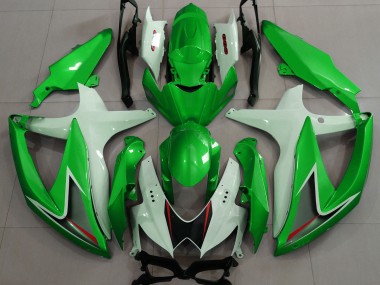 Vert Brillant & Blanc 08-10 GSXR 600-750 Carénage