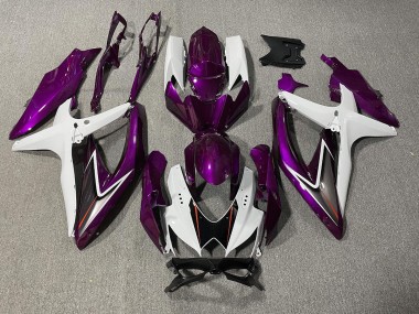 Violet Brillant & Blanc 08-10 GSXR 600-750 Carénage