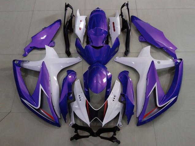 Violet Brillant & Blanc 08-10 GSXR 600-750 Carénage