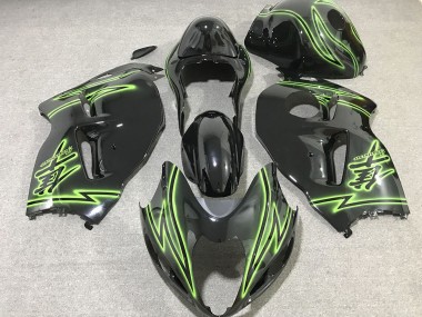 Éclair Noir & Vert 97-07 GSXR 1300 Carénage